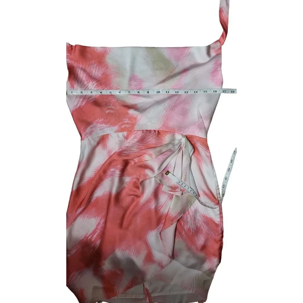 Musette Pink & Coral Tie-Dye Halter Mini Dress Fairycore Size Small - Picture 5 of 8